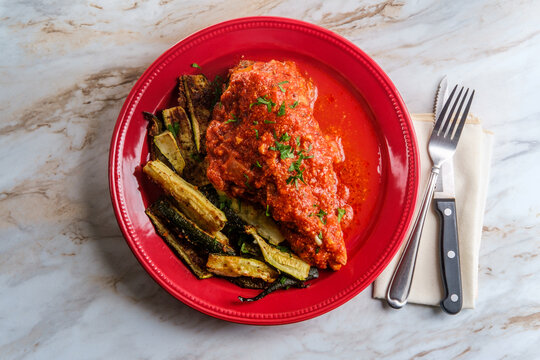 Chicken Braciola Grilled Zucchini