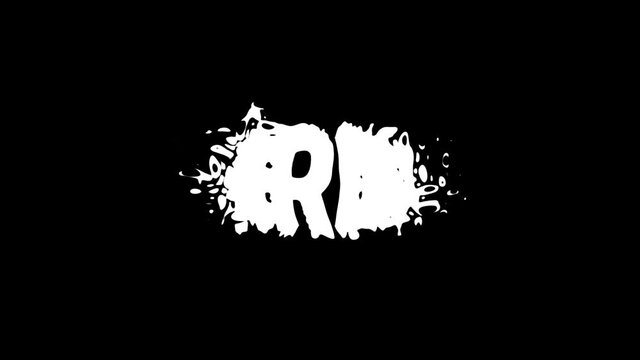 Merida. Animated letters. Motion inscription. White letters from drops, liquid. Cartoon style. Transparent Alpha-channel. Mexico Merida for title 4K video, social media, TV.