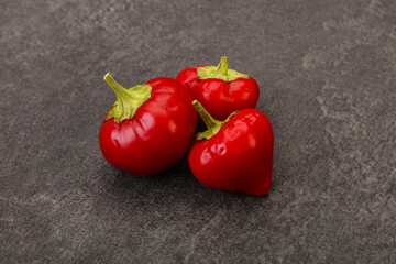 Red hot spicy cherry pepper