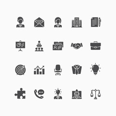 Set of business icons.