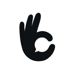 Ok hand icon. OK sign vector illustration