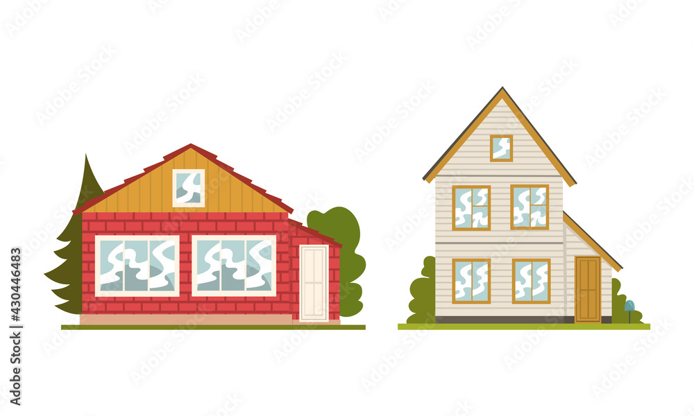 Poster building process and stages of construction vector set