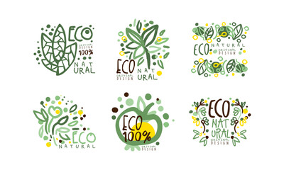 Eco Natural Labels and Logos Original Design Vector Set