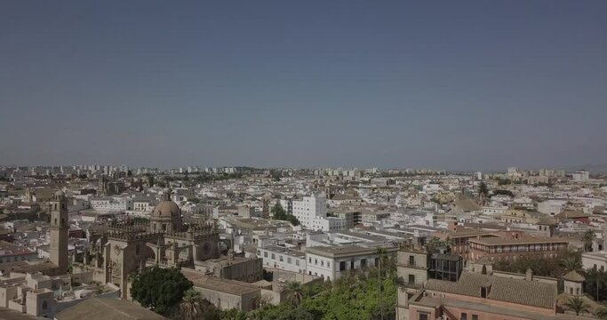 Jerez de la Frontera en Andalucia, Espa&ntilde;a dron