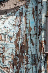texture old wall with blue paint