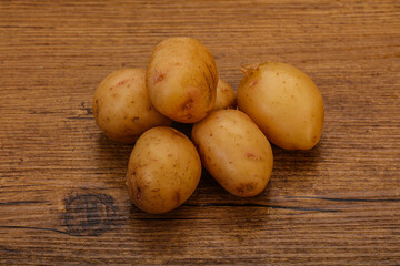 Raw baby young potato heap