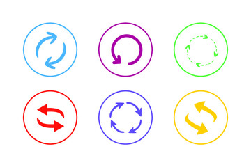 Colorful Refresh Icon Set