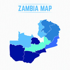 Zambia Detailed Map With Regions