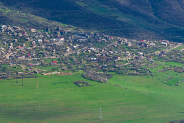 Fototapeta na wymiar Above view of Haghpat village and surrounding, Armenia