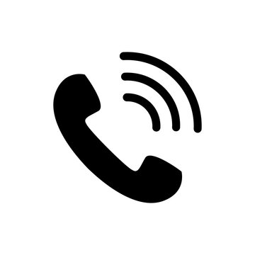 Phone call icon in trendy flat style