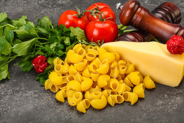 Italian pasta - raw pipe rigate