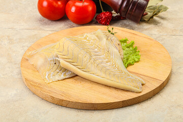 Raw cod fish for cooking