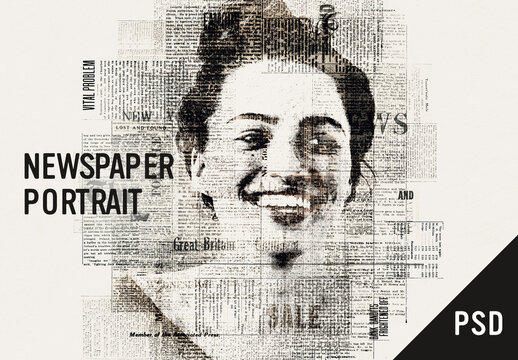 Newspaper Portrait Effect