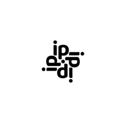 Ip letter monogram vector. ip corporate logo.