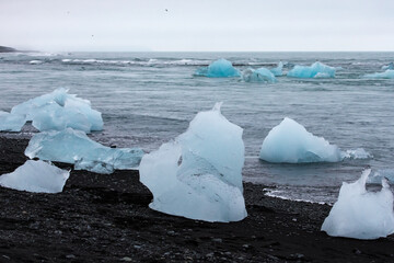 Icebergs of the Jökulsárlón glacier. Iceland
