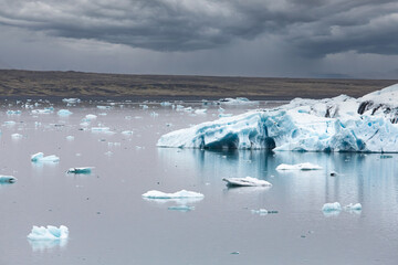 Icebergs of the Jökulsárlón glacier. Iceland