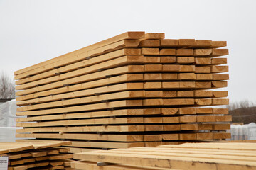 Edged boards.Building material.The material is made of wood.