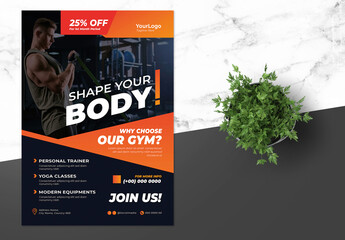 Fitness Flyer with Red  Accents