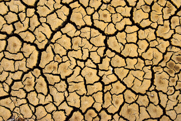 Dry soil texture cracked earth pattern