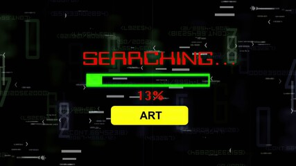 Searching for art online progress bar