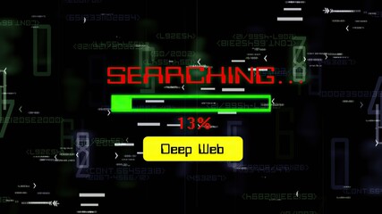 Fototapeta premium Searching on deep web progress bar
