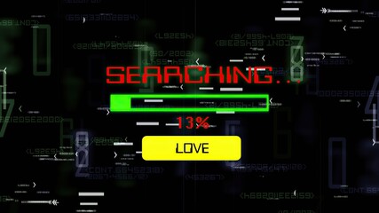Searching for love online progress bar