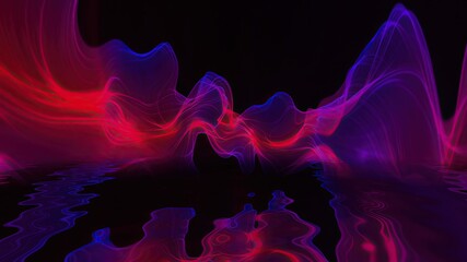 Abstract Digital Wave And Smoke Flow background