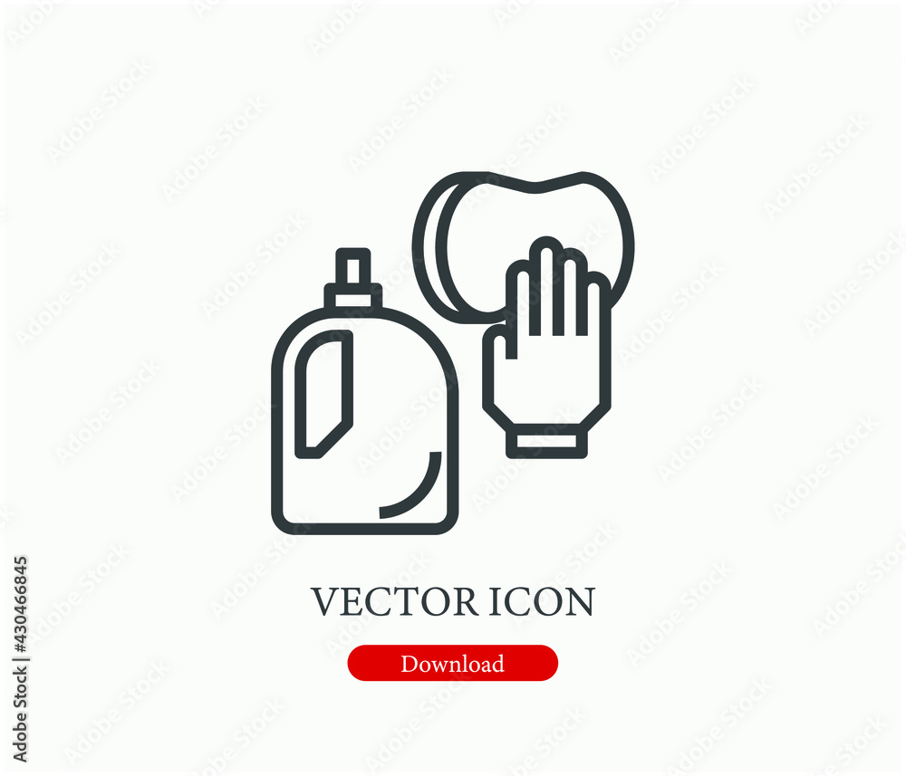 Poster soap vector icon. editable stroke. linear style sign for use on web design and mobile apps, logo. sy