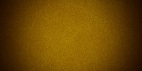 Horizontal yellow and orange grunge texture cement or concrete wall banner, blank background