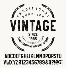Original vintage Denim print  for t-shirt or apparel. Old school vector graphic for fashion and printing.