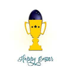 Bowling ball in the form of egg in goblet