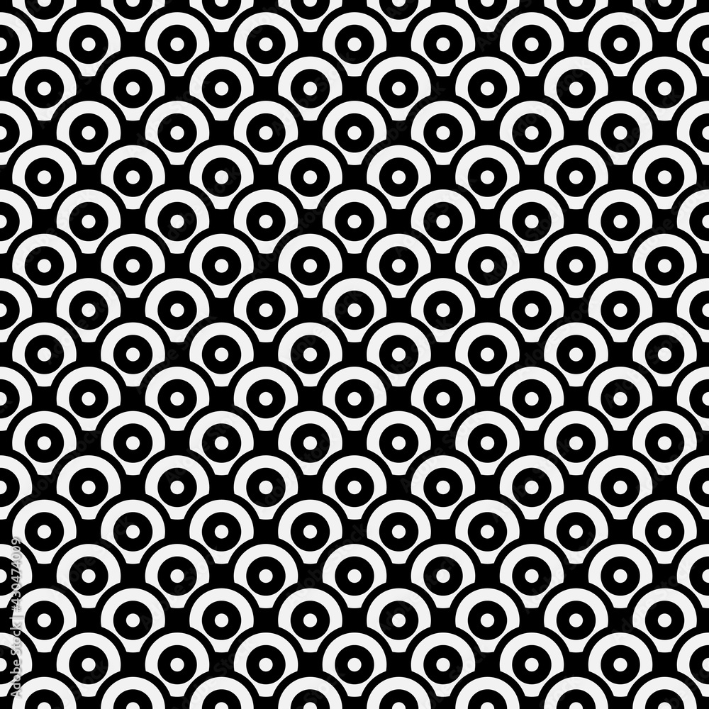 Poster cirlces vector seamless ornament. vector same pattern.