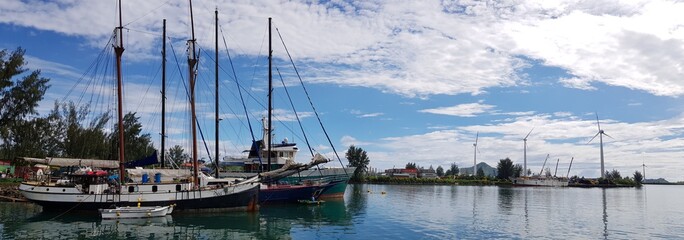 boats in the harbor