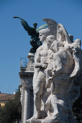 Obraz premium View of city Rome from Castel Sant Angelo, Saint Peters Square in Vatican. High quality photo