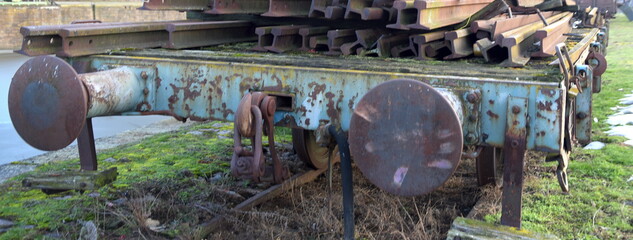 Kupplung eines alten Güterwaggons
