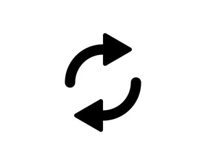 Reload sign line vector icon. Refresh vector icon. Repeat icon. Full rotation sign. Loop symbol.