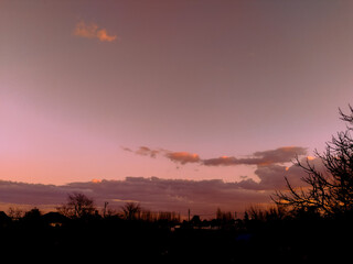 Fototapeta na wymiar sunset in the rustic