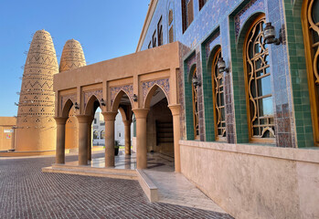 DOHA, QATAR - FEB 28, 2020: Katara Mosque in Katara Cultural Village, popular touristic destination...