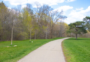 Fototapeta na wymiar View of a suburban park