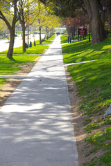 Suburban sidewalk