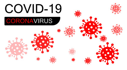 Vector illustration coronavirus 2019-nCoV, Covid-19. Coronavirus outbreak concept. Covid-19 coronavirus infection.Virus covid-19 cell icon.