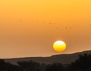 sunrise over the mountains