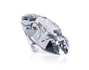 Diamond isolated on white background. 3d illustration.