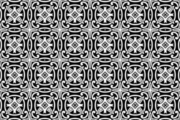 Black white geometric pattern. Ethnic traditional arabic background. Ornament inspired by oriental peoples. Template for coloring, presentations, wallpaper, textiles.