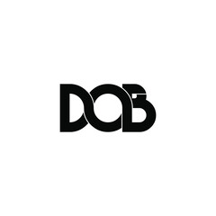 Fototapeta na wymiar dob letter original monogram logo design