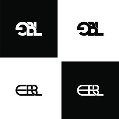 ebl letter original monogram logo design