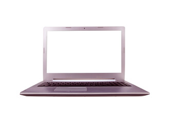 Laptop gray isolated on white background with clipping path.