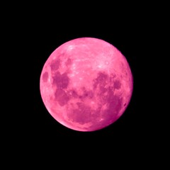 Large Pink Moon over Sydney Sky 27 April 2021