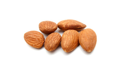 Almonds isolated on white background