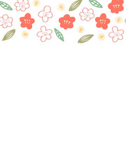 シンプル梅のフレーム